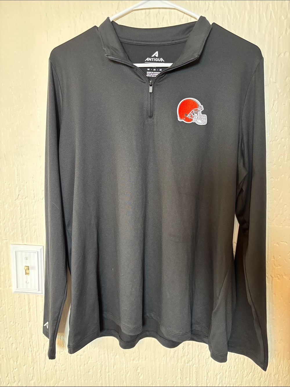 Antigua Black Quarter-Zip Cleveland Browns Men Size Medium
